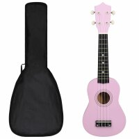 vidaXL Sopran-Ukulele-Set mit Tasche f&uuml;r Kinder Rosa 21&quot;