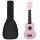 vidaXL Sopran-Ukulele-Set mit Tasche f&uuml;r Kinder Rosa 21&quot;