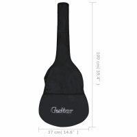 vidaXL Gitarrentasche f&uuml;r 4/4 Klassikgitarre Schwarz 100x37 cm Stoff