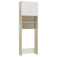 vidaXL Waschmaschinenschrank Wei&szlig; Sonoma-Eiche 64x25,5x190 cm