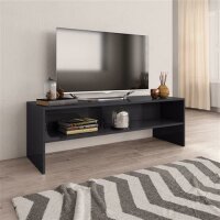 vidaXL TV-Schrank Hochglanz-Grau 120x40x40 cm Holzwerkstoff