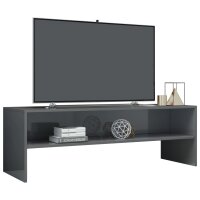 vidaXL TV-Schrank Hochglanz-Grau 120x40x40 cm Holzwerkstoff