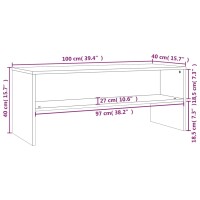 vidaXL TV-Schrank Wei&szlig; 100x40x40 cm Holzwerkstoff