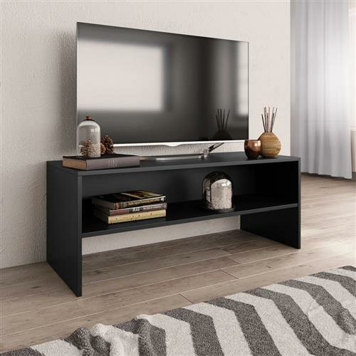 vidaXL TV-Schrank Schwarz 100x40x40 cm Holzwerkstoff