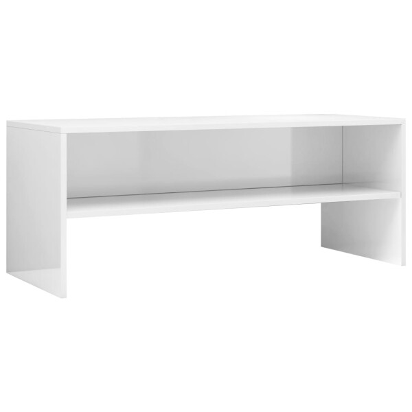 vidaXL TV-Schrank Hochglanz-Wei&szlig; 100x40x40 cm Holzwerkstoff