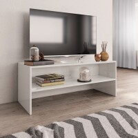 vidaXL TV-Schrank Hochglanz-Wei&szlig; 100x40x40 cm Holzwerkstoff