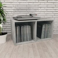 vidaXL Schallplatten-Aufbewahrungsbox Betongrau 71x34x36 cm