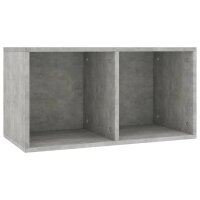 vidaXL Schallplatten-Aufbewahrungsbox Betongrau 71x34x36 cm