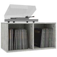 vidaXL Schallplatten-Aufbewahrungsbox Betongrau 71x34x36 cm