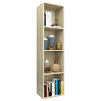 vidaXL Bücherregal/TV-Schrank Sonoma-Eiche 36x30x143 cm Holzwerkstoff