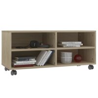 vidaXL TV-Schrank mit Rollen Sonoma-Eiche 90x35x35 cm Holzwerkstoff