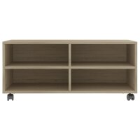 vidaXL TV-Schrank mit Rollen Sonoma-Eiche 90x35x35 cm Holzwerkstoff