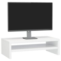 vidaXL Monitorst&auml;nder Hochglanz-Wei&szlig; 42x24x13 cm Holzwerkstoff