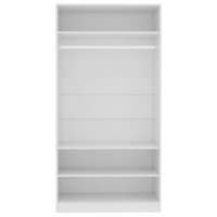 vidaXL Kleiderschrank Wei&szlig; 100&times;50&times;200 cm Holzwerkstoff