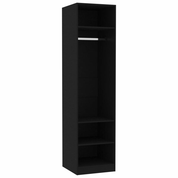 vidaXL Kleiderschrank Schwarz 50x50x200 cm Holzwerkstoff