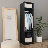 vidaXL Kleiderschrank Schwarz 50x50x200 cm Holzwerkstoff