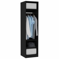 vidaXL Kleiderschrank Schwarz 50x50x200 cm Holzwerkstoff