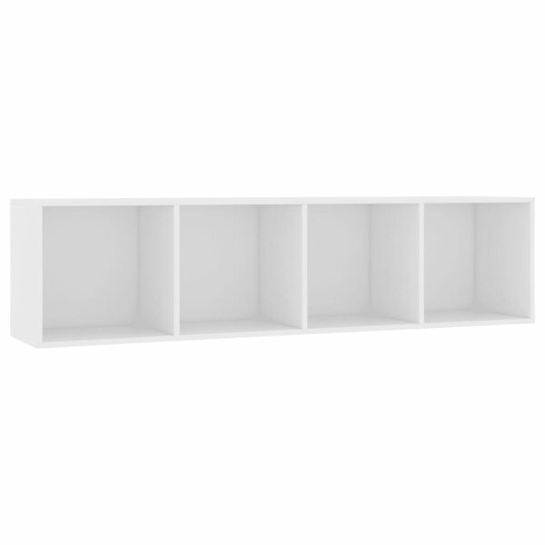 vidaXL B&uuml;cherregal/TV-Schrank Wei&szlig; 143&times;30&times;36 cm