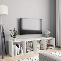 vidaXL Bücherregal/TV-Schrank Weiß 143×30×36 cm