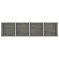 vidaXL B&uuml;cherregal/TV-Schrank Betongrau 143&times;30&times;36 cm