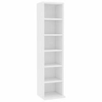 vidaXL CD-Schrank Weiß 21x20x88 cm Holzwerkstoff