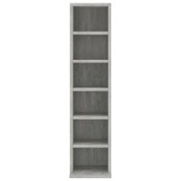 vidaXL CD-Schrank Betongrau 21x20x88 cm Holzwerkstoff