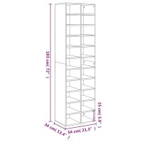 vidaXL Schuhschrank Sonoma-Eiche 54x34x183 cm Holzwerkstoff