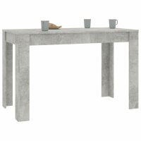 vidaXL Esstisch Betongrau 120x60x76 cm Holzwerkstoff