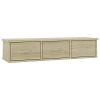 vidaXL Wand-Schubladenregal Sonoma-Eiche 88x26x18,5 cm Holzwerkstoff