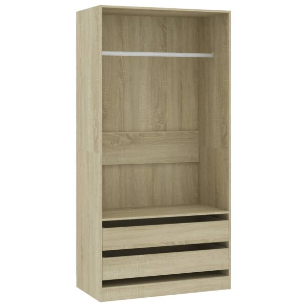 vidaXL Kleiderschrank Sonoma-Eiche 100x50x200 cm Holzwerkstoff