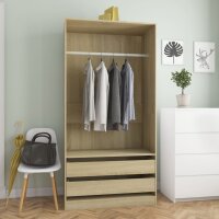 vidaXL Kleiderschrank Sonoma-Eiche 100x50x200 cm Holzwerkstoff