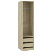 vidaXL Kleiderschrank mit Schubladen Sonoma-Eiche 50x50x200 cm