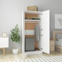 vidaXL Kleiderschrank Weiß 80x52x180 cm Holzwerkstoff