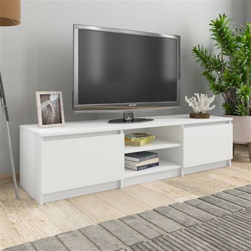 vidaXL TV-Schrank Wei&szlig; 140&times;40&times;35,5 cm Holzwerkstoff