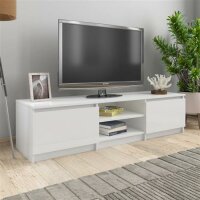 vidaXL TV-Schrank Hochglanz-Wei&szlig; 140x40x35,5 cm Holzwerkstoff