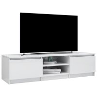 vidaXL TV-Schrank Hochglanz-Wei&szlig; 140x40x35,5 cm Holzwerkstoff