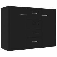 vidaXL Sideboard Schwarz 88x30x65 cm Holzwerkstoff