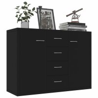 vidaXL Sideboard Schwarz 88x30x65 cm Holzwerkstoff