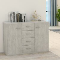 vidaXL Sideboard Betongrau 88x30x65 cm Holzwerkstoff