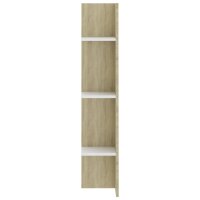 vidaXL TV-Schrank Wei&szlig; und Sonoma-Eiche 152x22x113 cm Holzwerkstoff