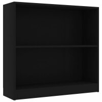 vidaXL B&uuml;cherregal Schwarz 80x24x75 cm Holzwerkstoff