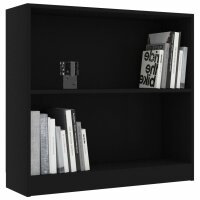 vidaXL B&uuml;cherregal Schwarz 80x24x75 cm Holzwerkstoff