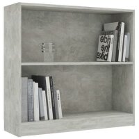 vidaXL B&uuml;cherregal Betongrau 80x24x75 cm Holzwerkstoff