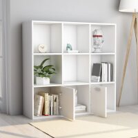 vidaXL B&uuml;cherregal Wei&szlig; 98x30x98 cm Holzwerkstoff