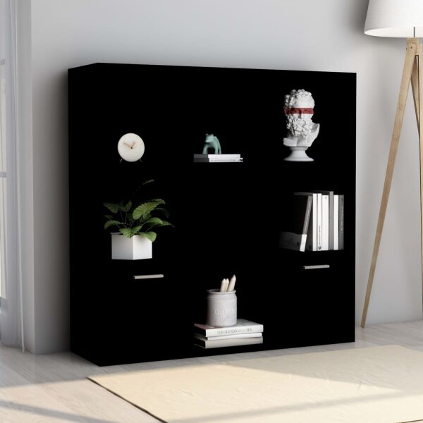 vidaXL B&uuml;cherregal Schwarz 98x30x98 cm Holzwerkstoff