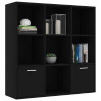 vidaXL B&uuml;cherregal Schwarz 98x30x98 cm Holzwerkstoff