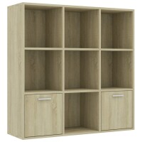 vidaXL B&uuml;cherregal Sonoma-Eiche 98x30x98 cm Holzwerkstoff