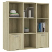 vidaXL B&uuml;cherregal Sonoma-Eiche 98x30x98 cm Holzwerkstoff