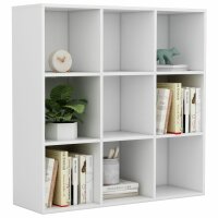 vidaXL B&uuml;cherregal Wei&szlig; 98x30x98 cm Holzwerkstoff