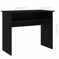 vidaXL Schreibtisch Schwarz 90x50x74 cm Holzwerkstoff